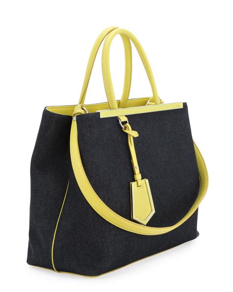 denim fendi 2jours satchel handbag|Fendi 2Jours Large Bags & Handbags for Women for sale .